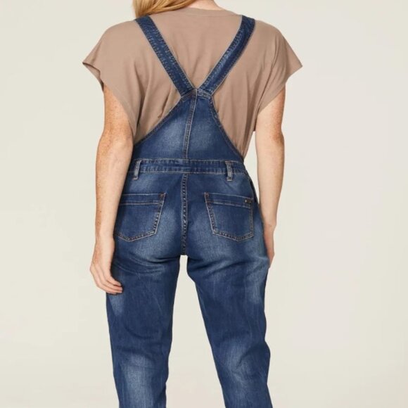 Ripe Maternity Denim Overalls  Adjustable Waist & Shoulder Straps Sz S Country - Picture 2 of 12